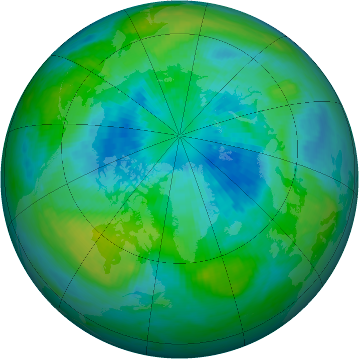 Arctic ozone map for 26 September 1984